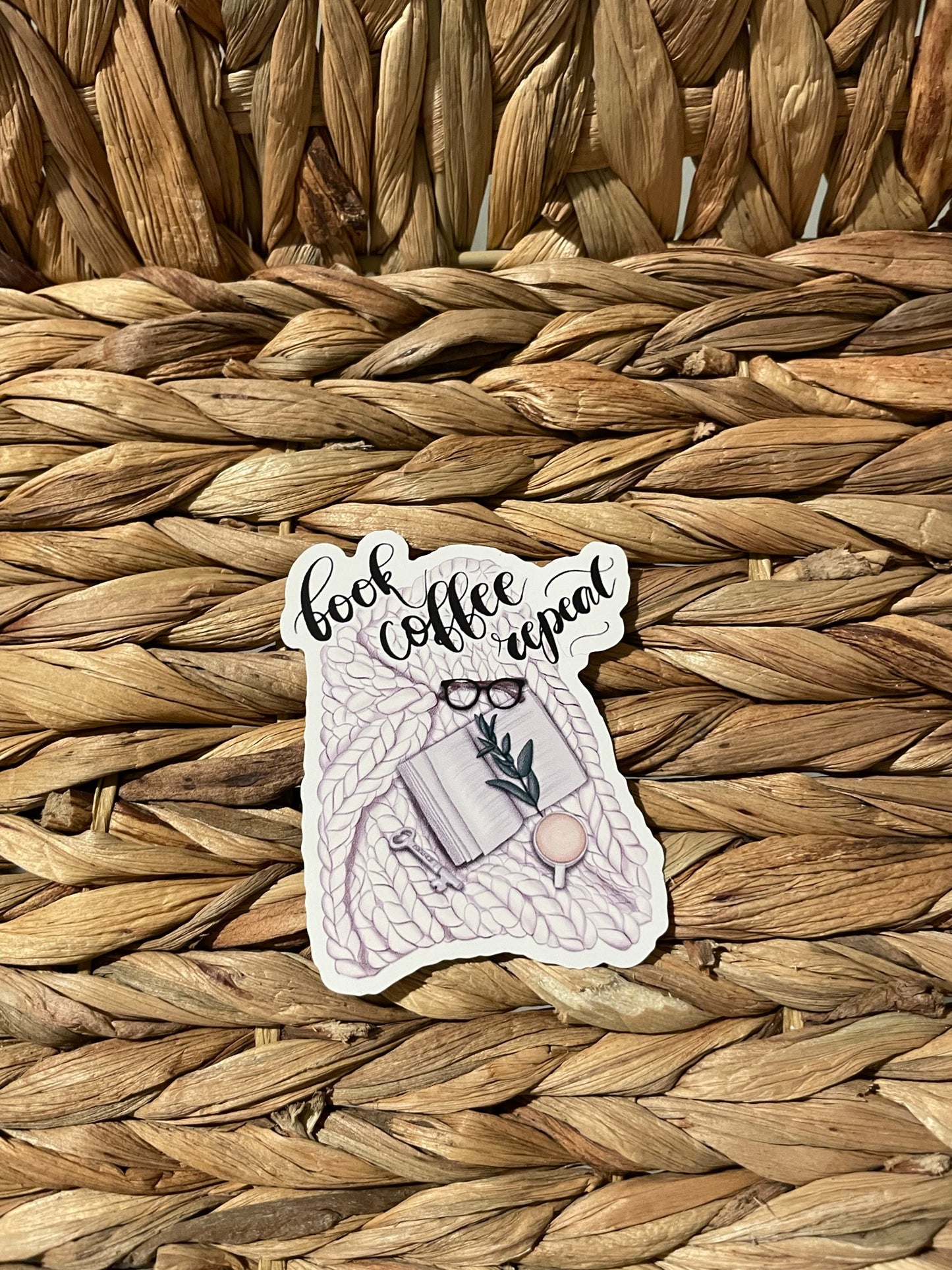 Book, Coffee, Repeat Sticker