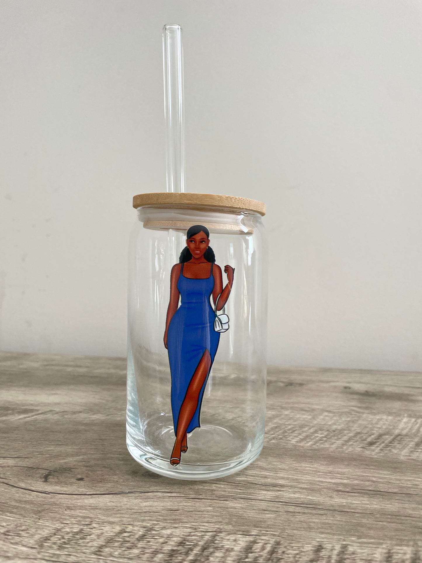 Blue Maxi It Girl Glass Cup
