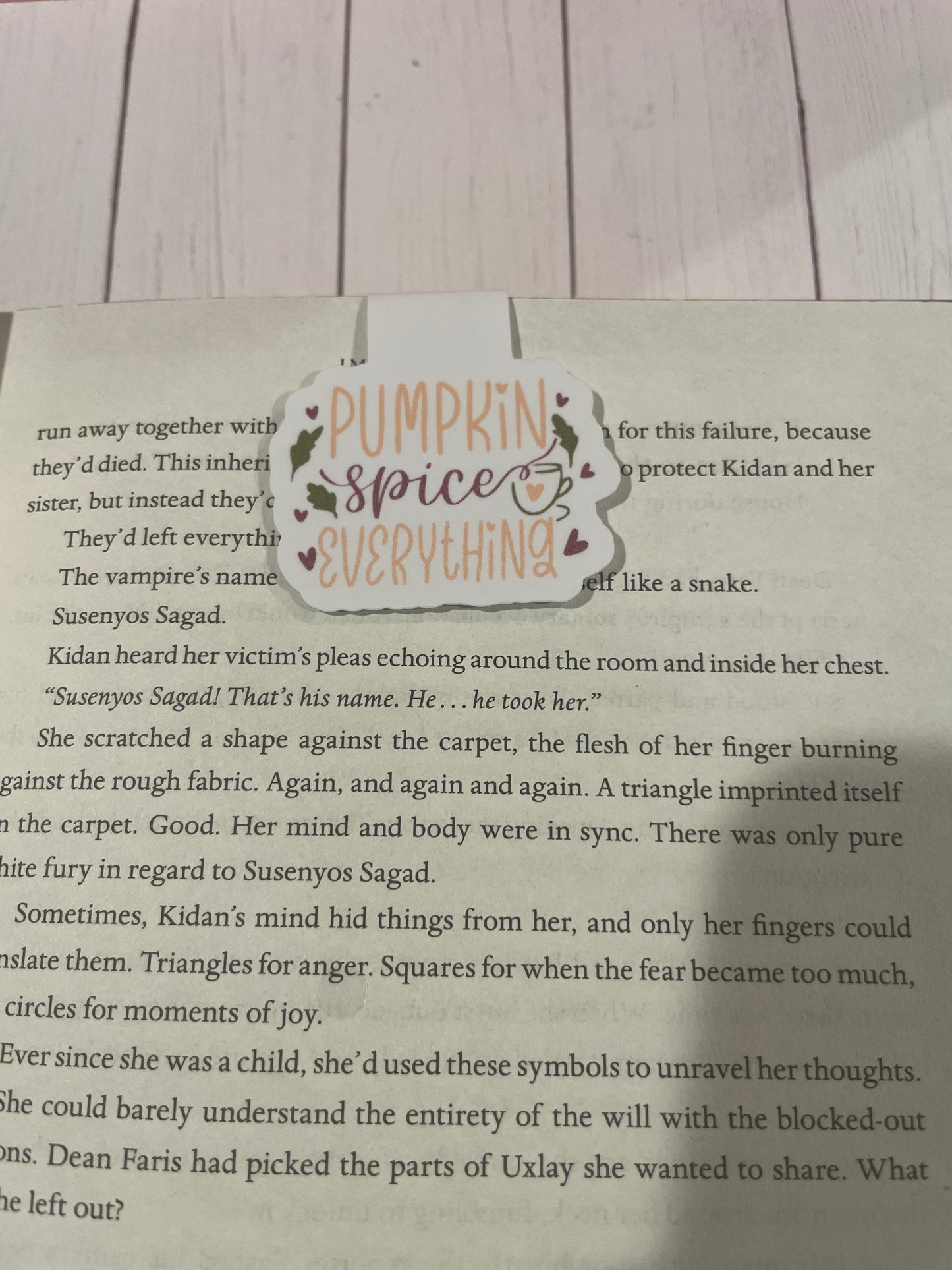 Pumpkin Spice Everything Magnetic Bookmark