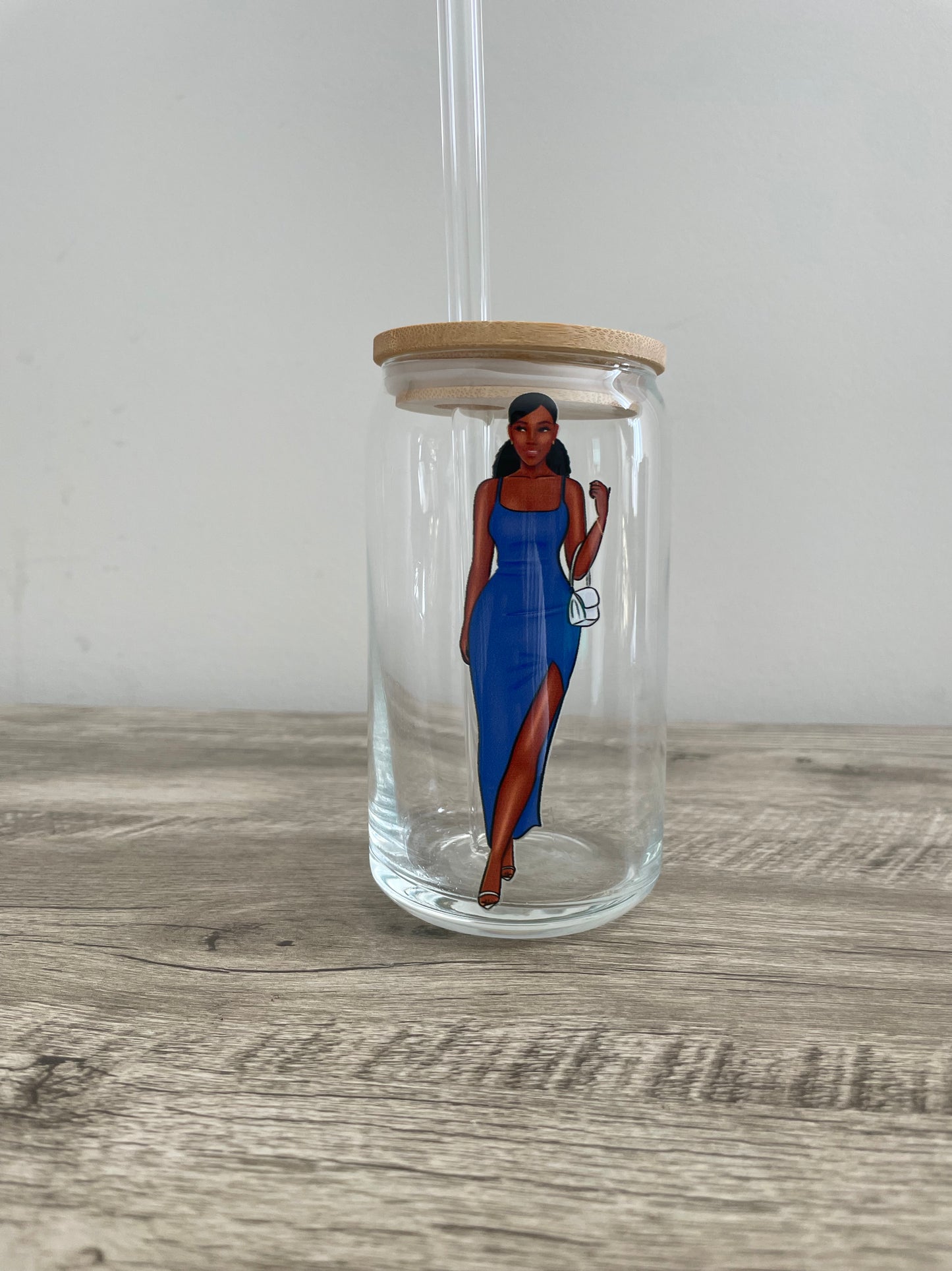 Blue Maxi It Girl Glass Cup