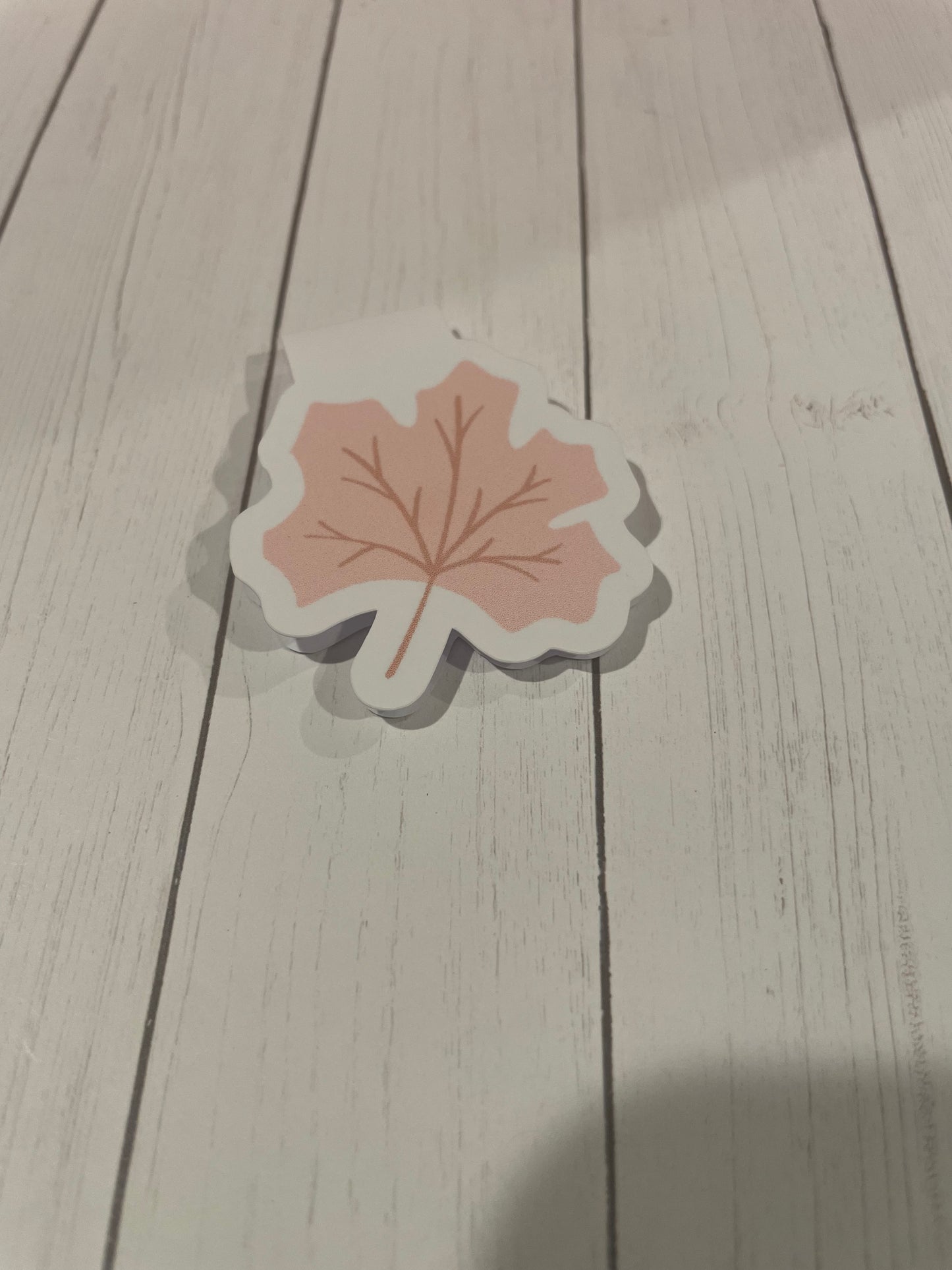 Pink Leaf Magnetic Bookmark