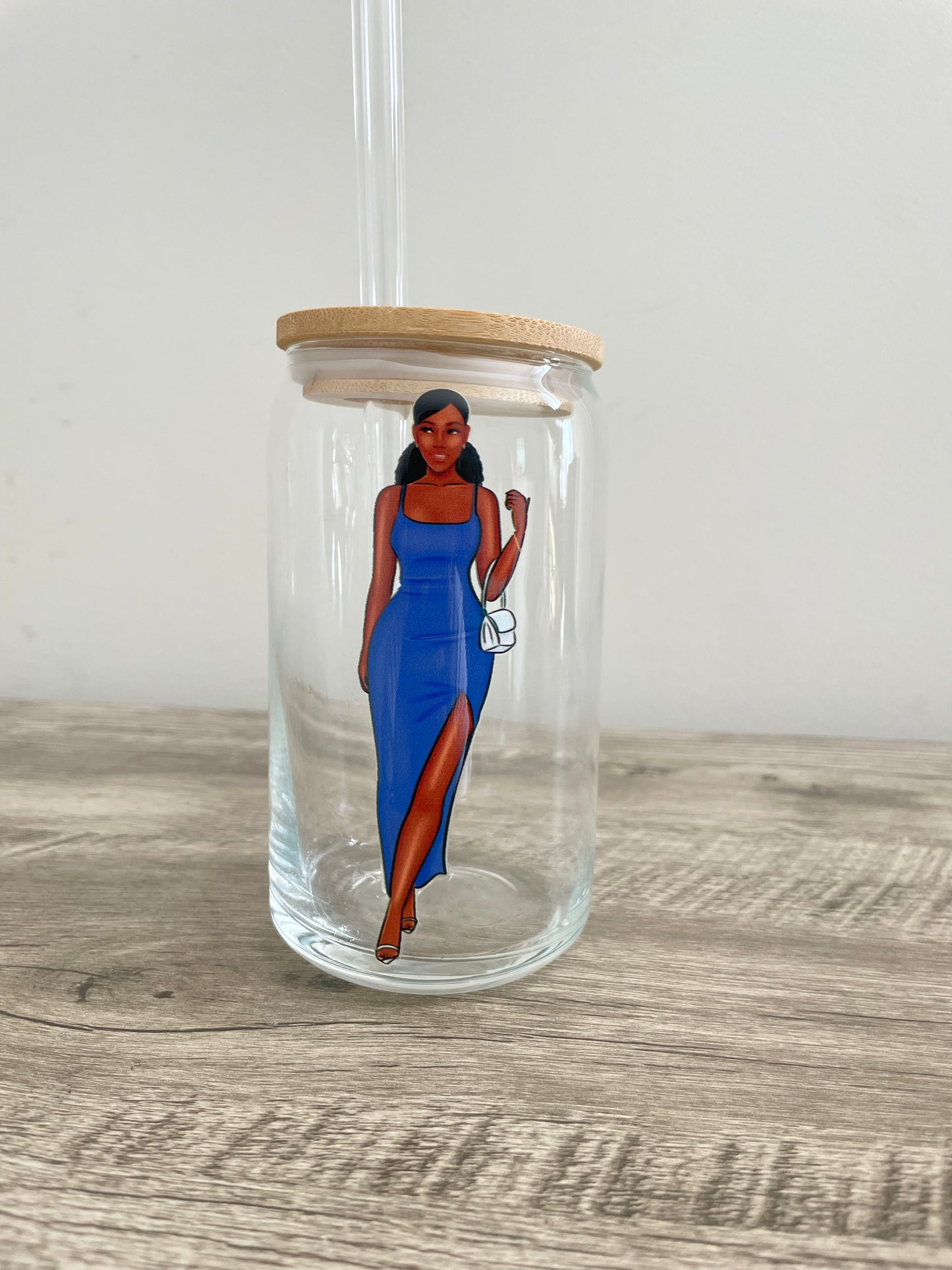 Blue Maxi It Girl Glass Cup