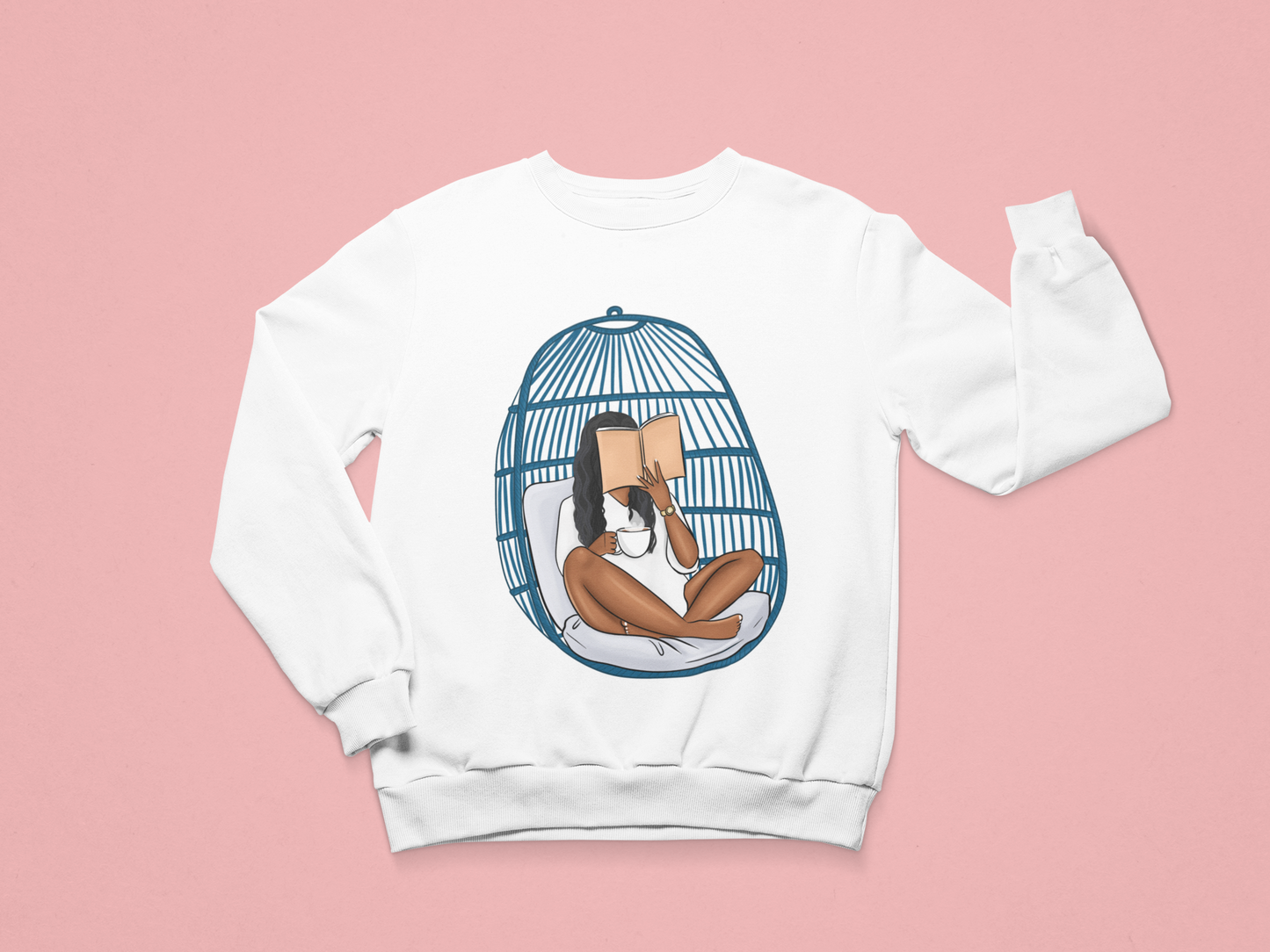 Blue Egg Chair Girlie Sweatshirt