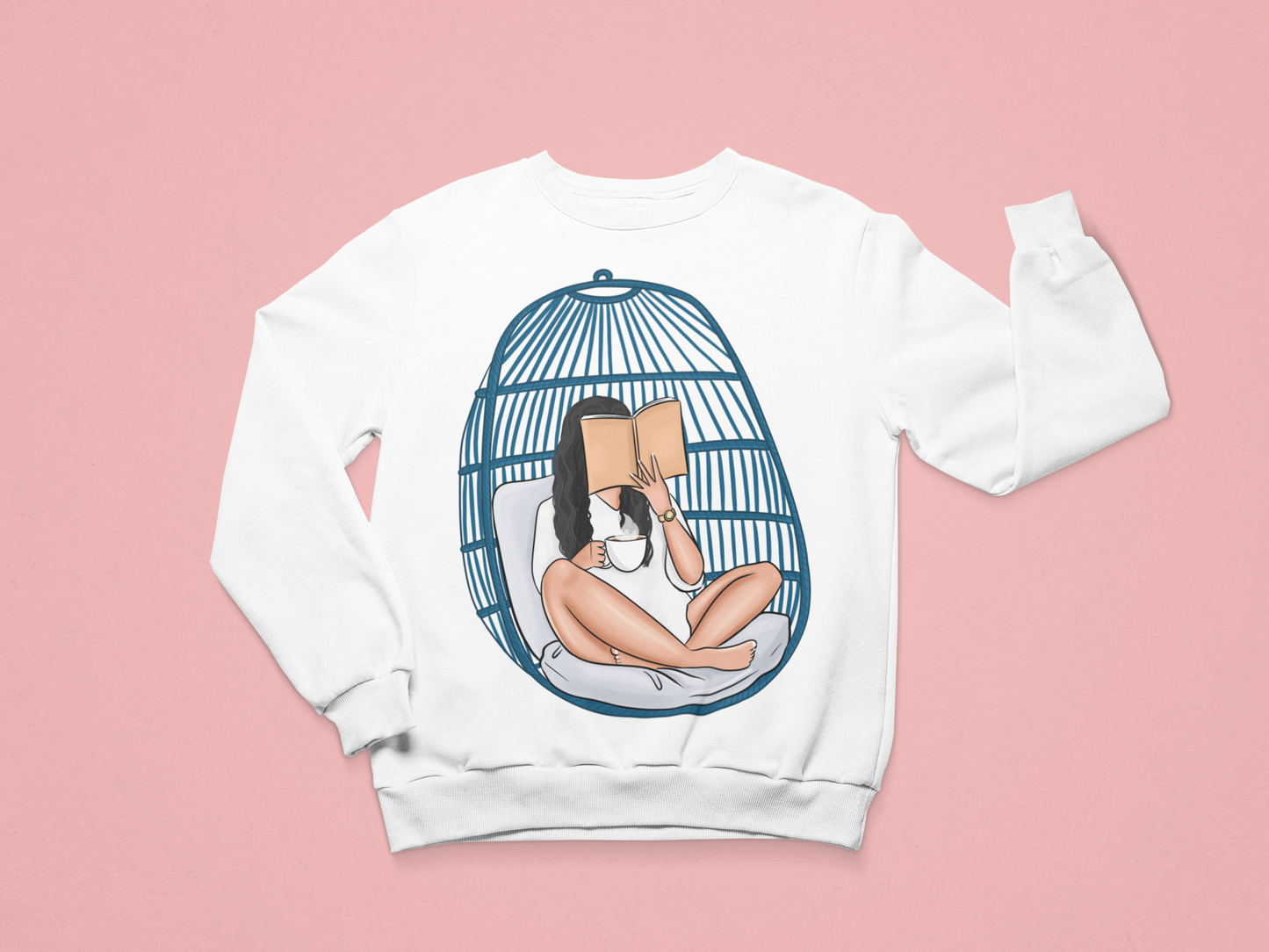 Blue Egg Chair Girlie Sweatshirt