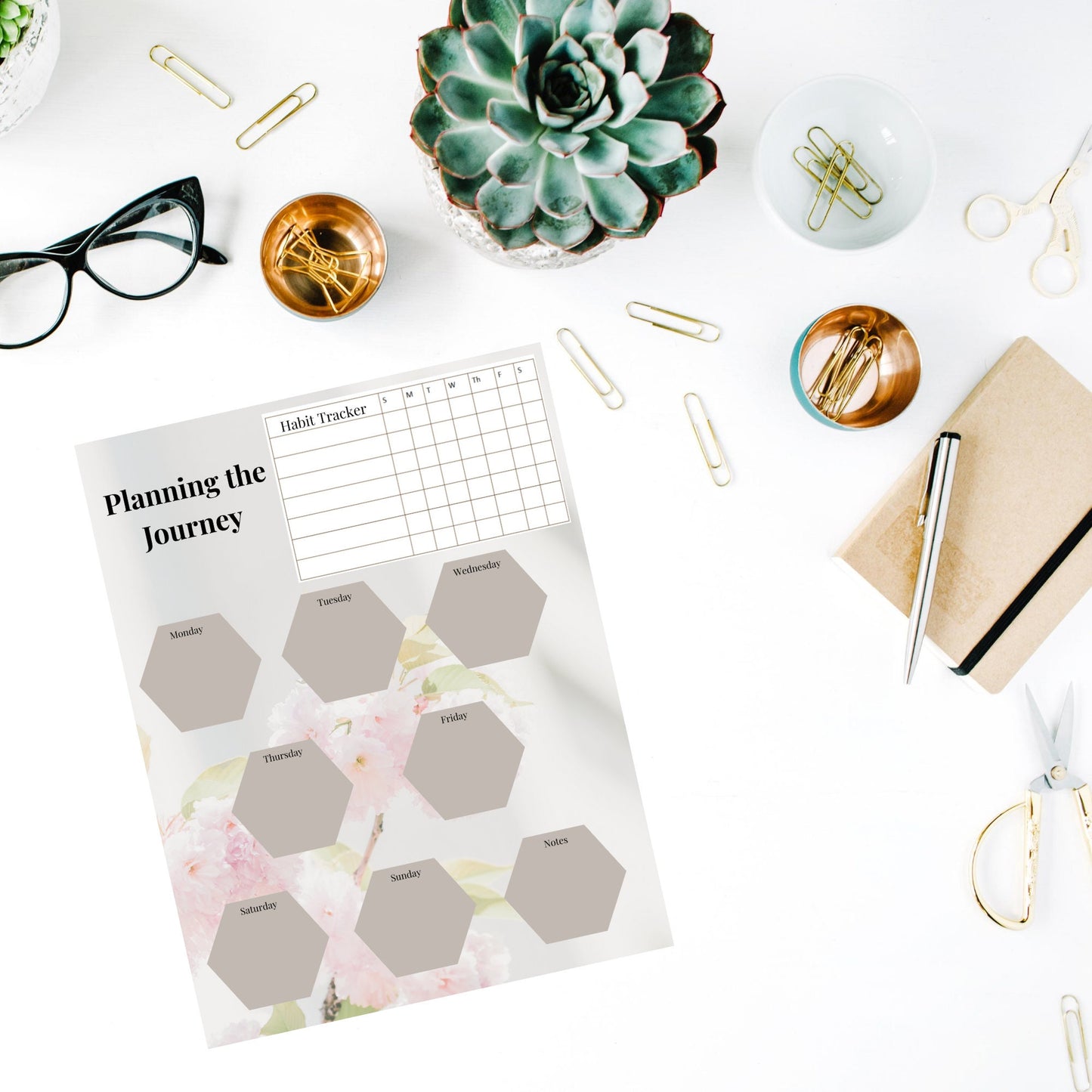 Floral Weekly Planner Digital Download