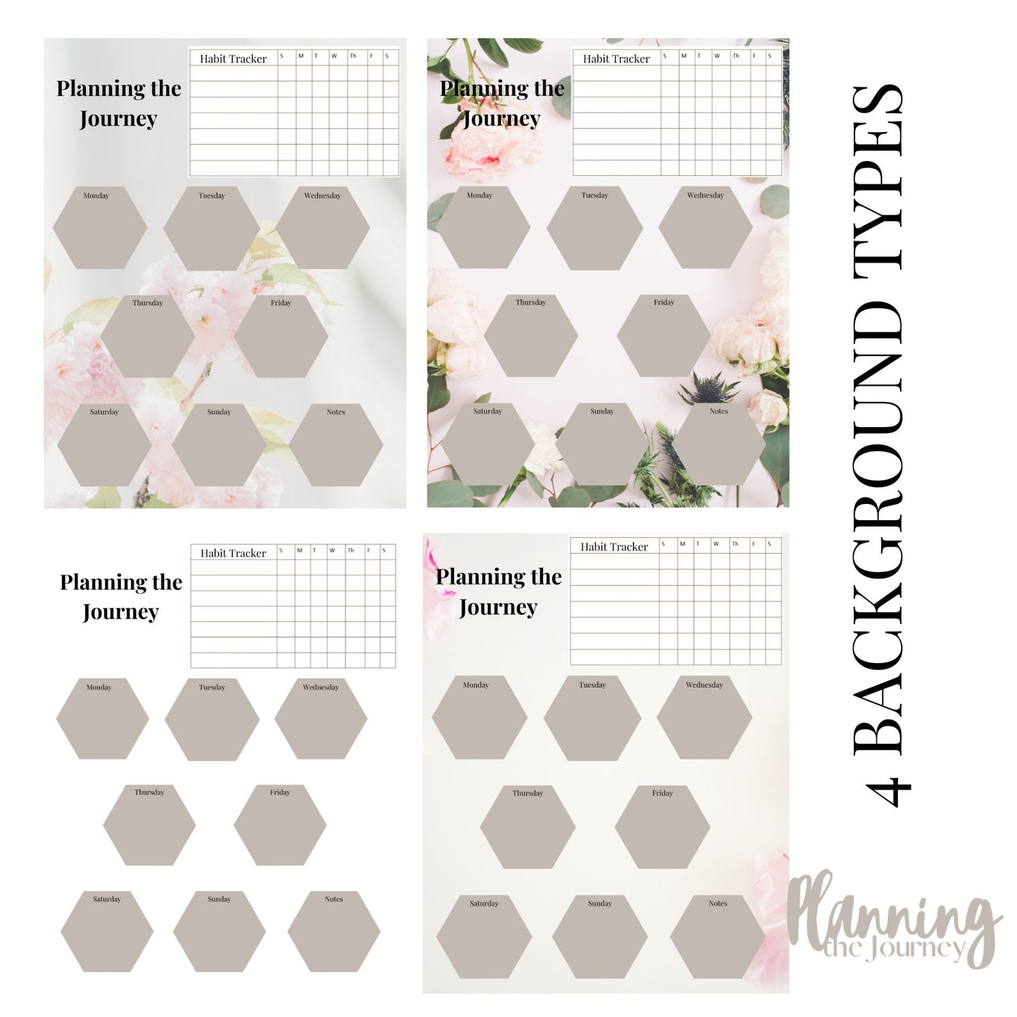 Floral Weekly Planner Digital Download