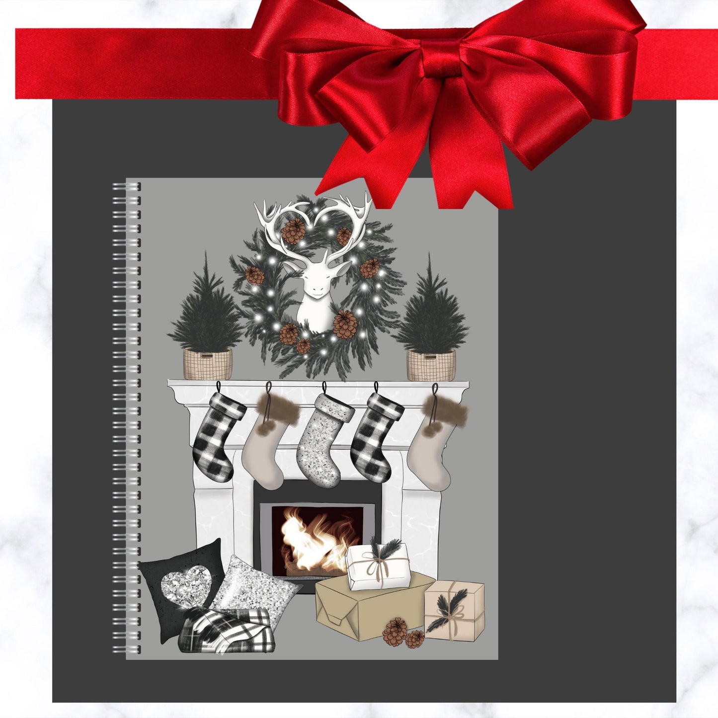 Christmas Planner - Gray Scene