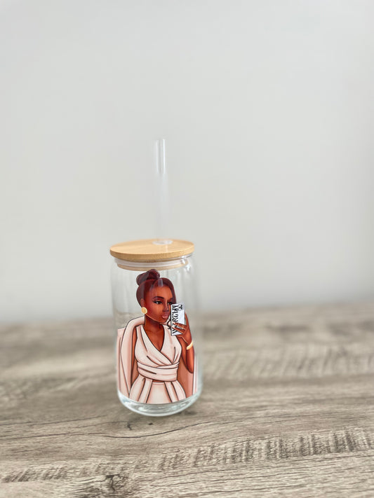Empowering It Girl Glass Cup