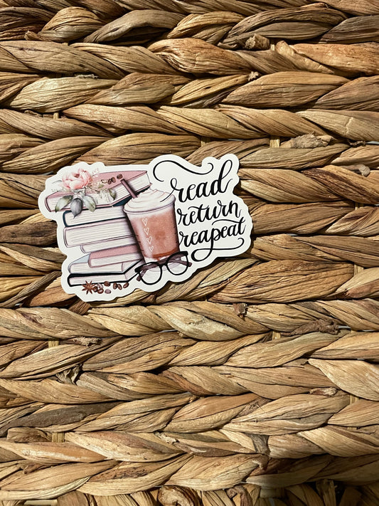 Read, return, repeat sticker