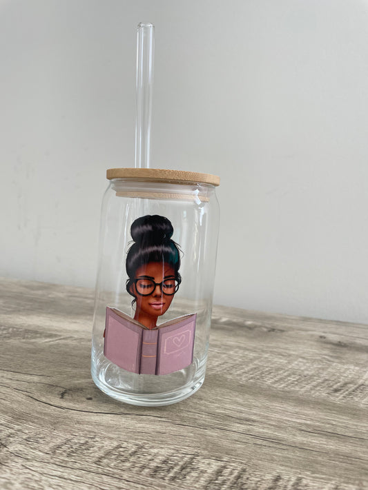 Reading Vibes Glass Cup