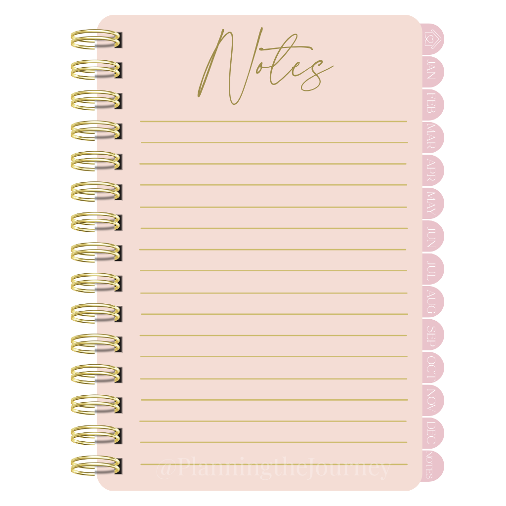 Rose Pink Girly Monthly Digital Calendar