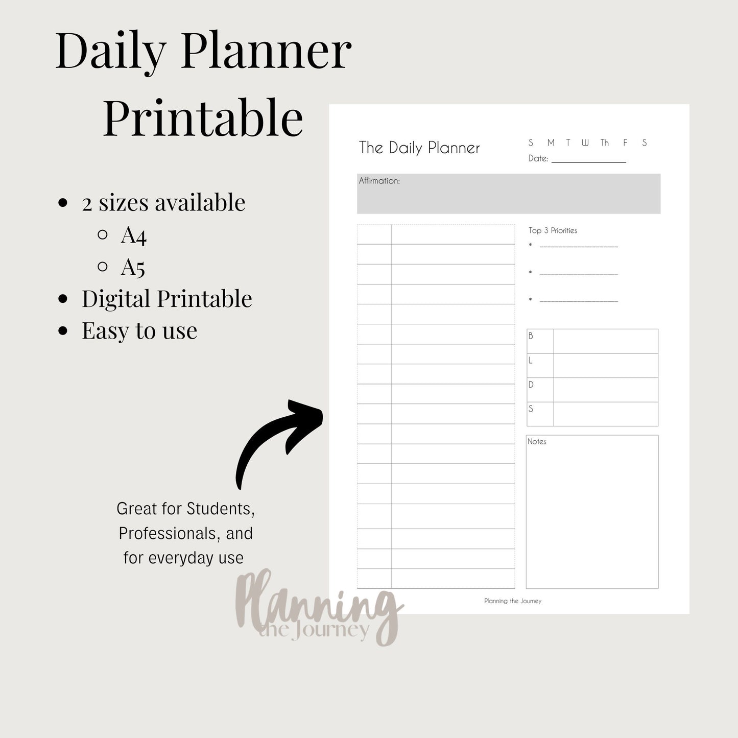 Daily Planner Printable