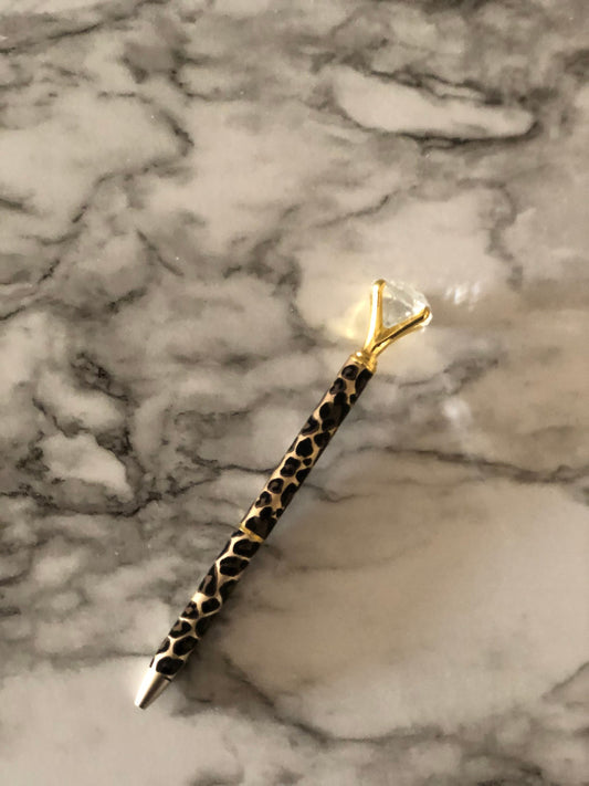 Cheetah Print Diamond Pen