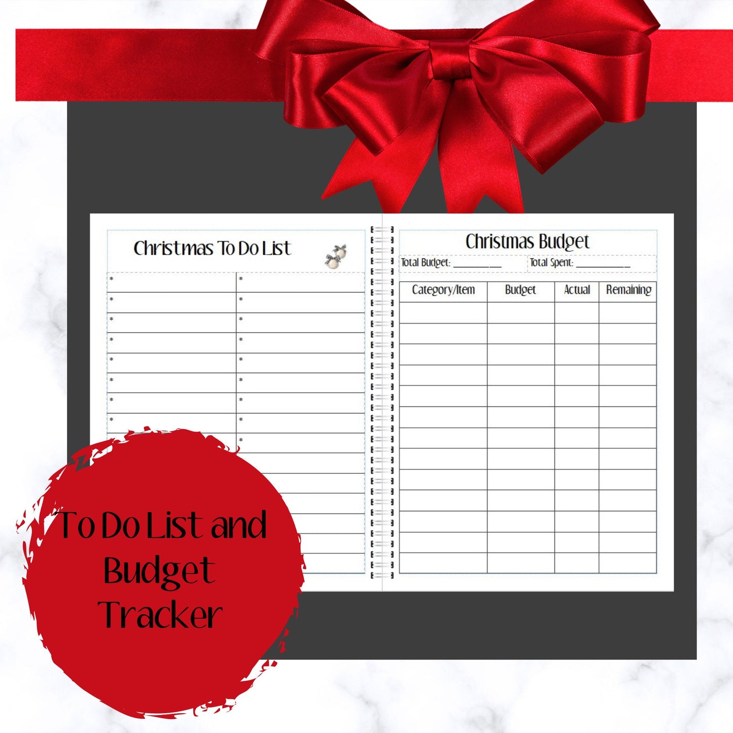 Christmas Planner - Gray Scene